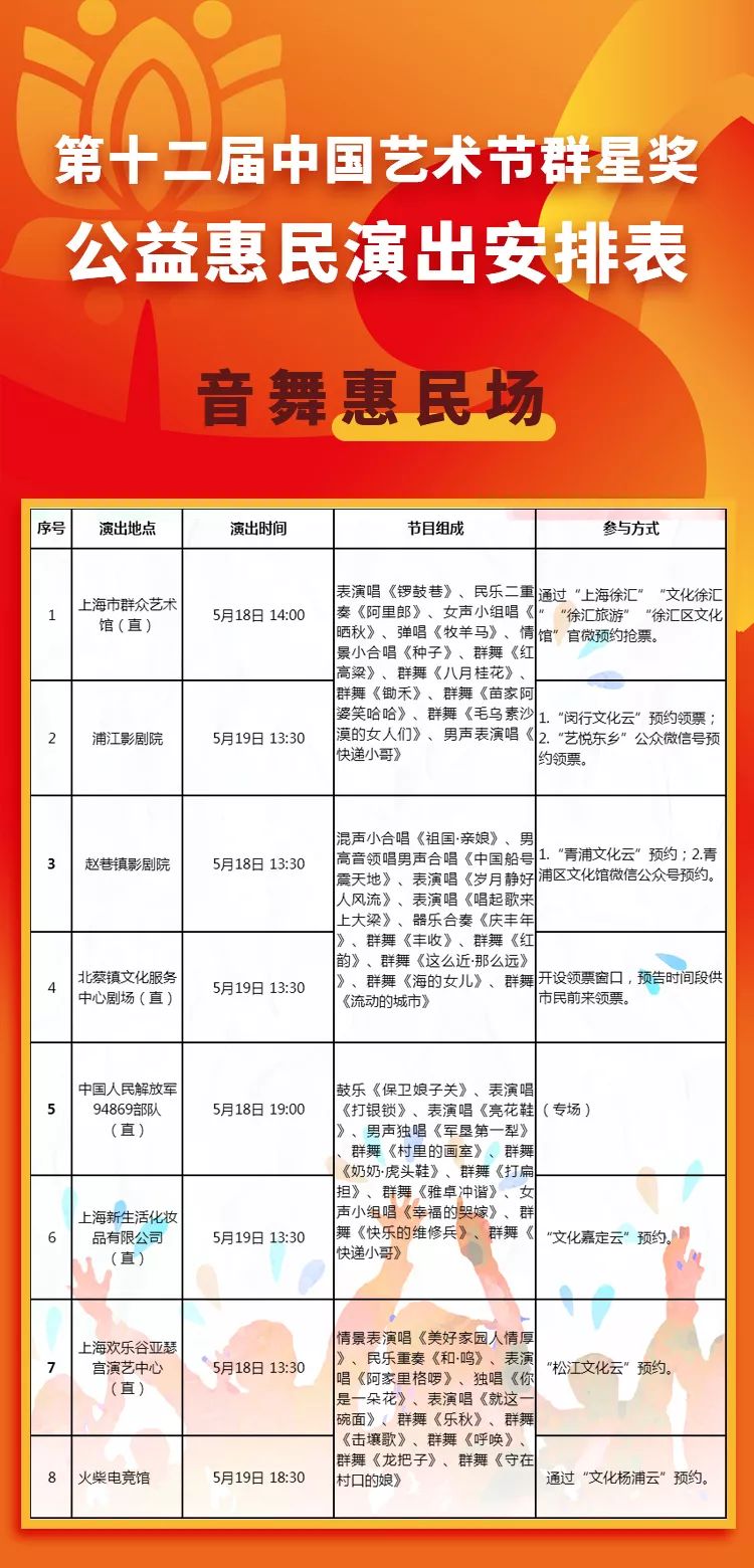 2019中国艺术节公益惠民活动安排 免费预约方式