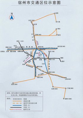 宿州交通区位示意图