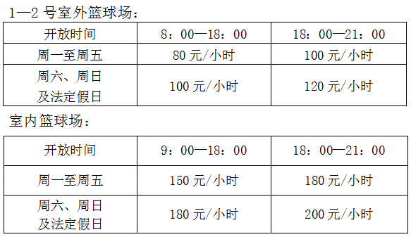 苏州13家体育场馆最新价目表（免费 优惠票）