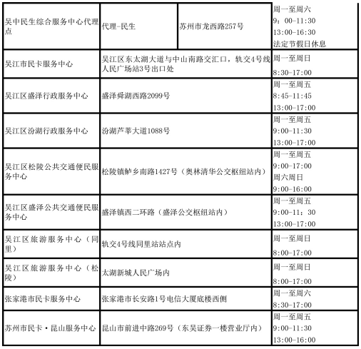 苏州休闲卡办理地点在哪里