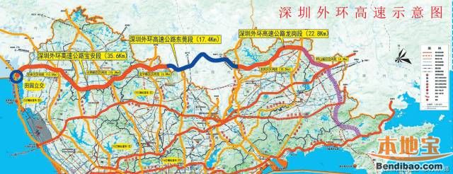 深圳外环高速龙岗段全面施工 预计2019年完工