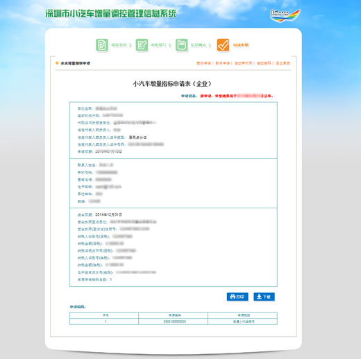 深圳 企业申请小客车指标流程