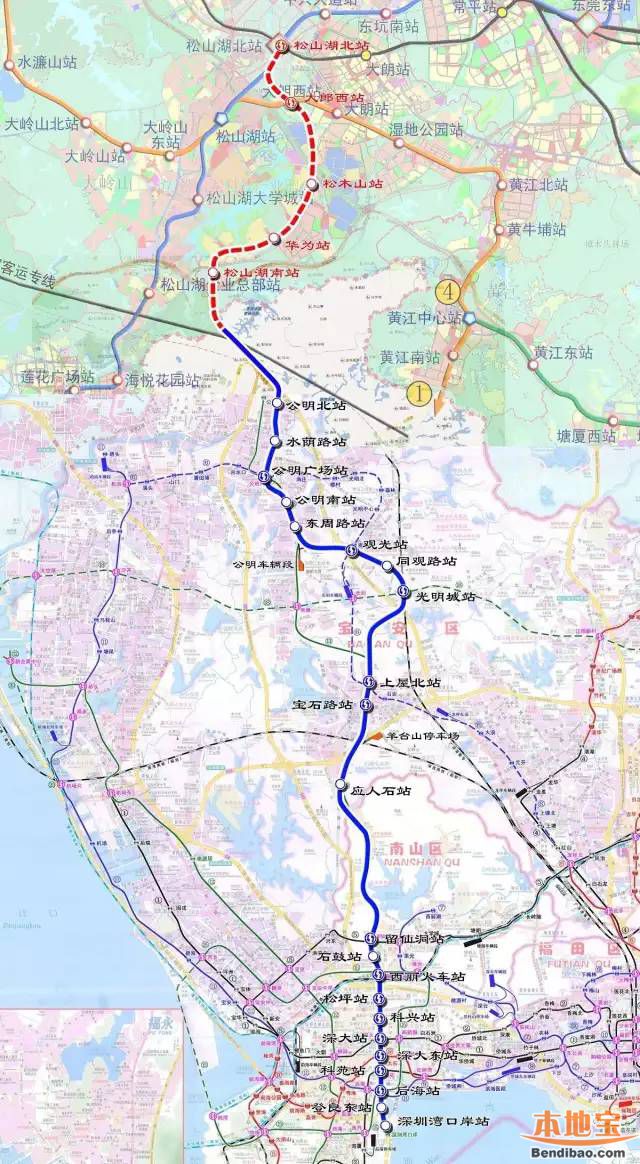 深圳地铁13号线站点最新规划一览 一期工程设
