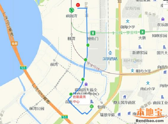 深圳公交前海行2路车（运营时间+线路图+站点