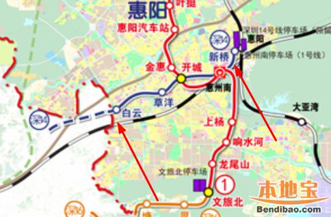 深圳地铁14号线惠州段站点具体位置在哪