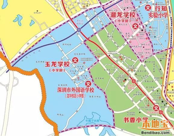 小学部:与玉龙学校小学部共享学区1,深圳外国语学校龙华校区(2018新增