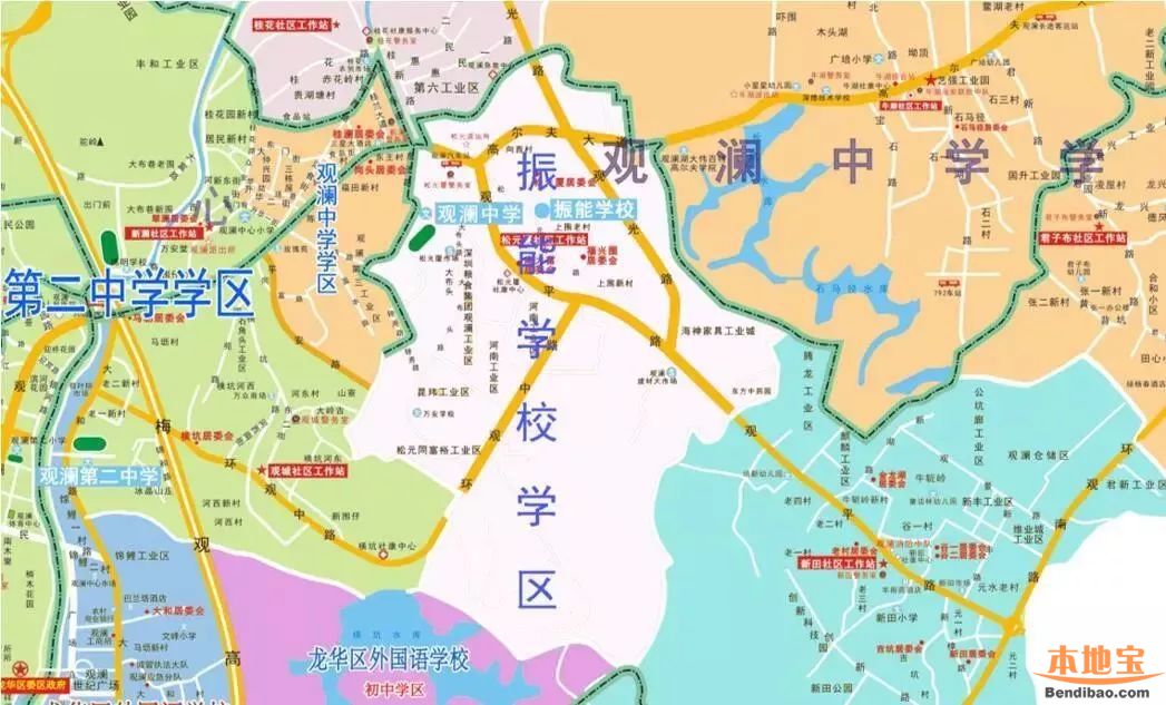 龙华区2019年新增公办学校招生范围公示 附学区划分图图片