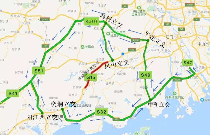 4月16日沈海高速开阳恩平段双向封闭9个小时