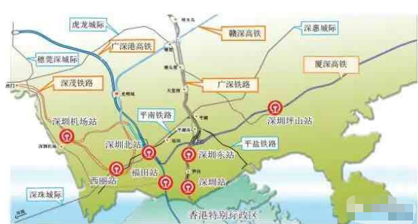 龙岗或将新增2条城际铁路深惠城际和虎龙城际