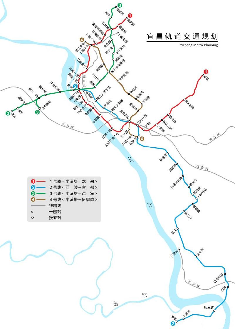 宜昌地铁1号线规划图