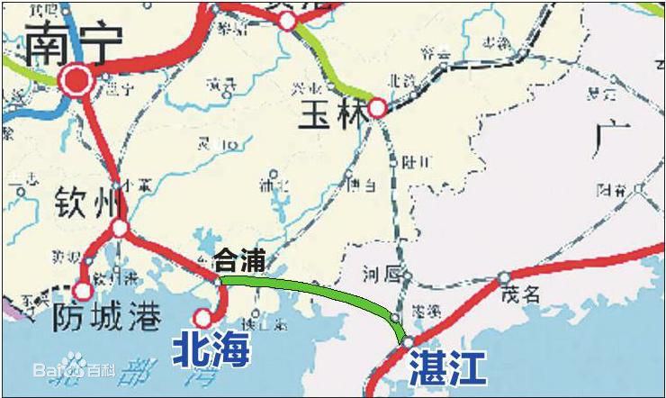 合湛高铁线路规划图