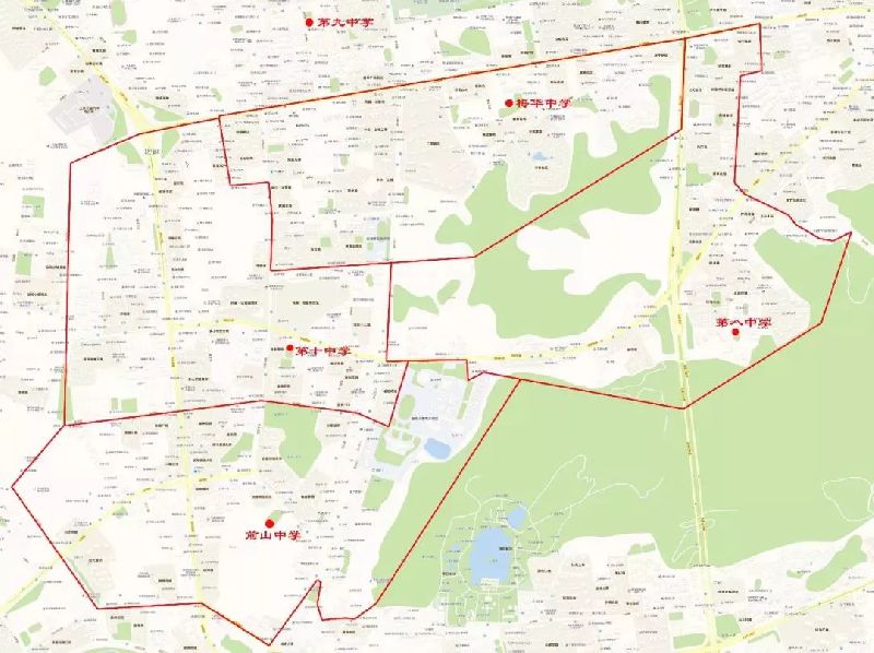 珠海梅华中学拟划分学区范围地图