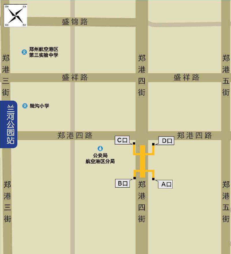 郑州地铁兰河公园站出入口详情（接驳公交+地标+末班车）