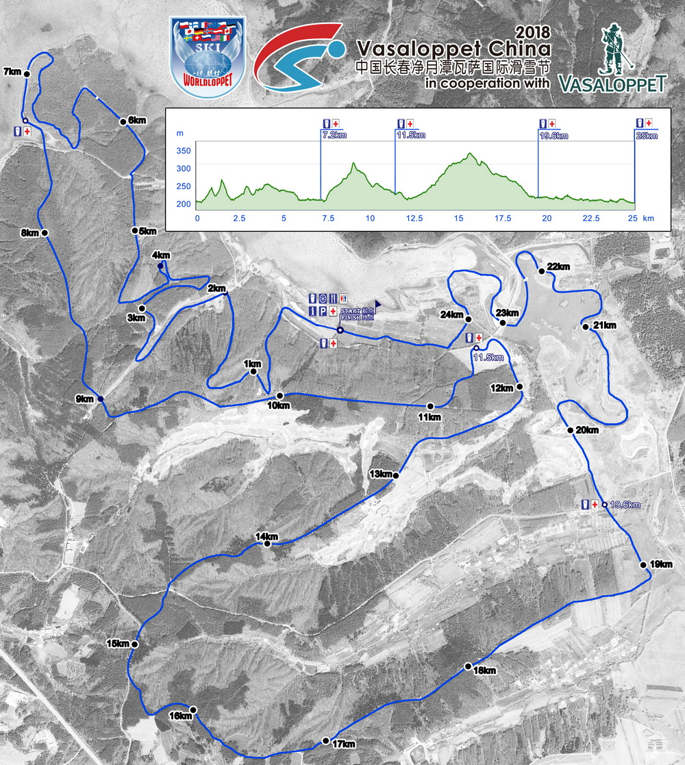 2018长春净月潭瓦萨国际滑雪节赛道图