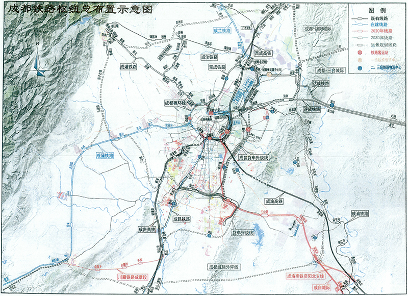 成都鐵路樞紐規劃圖20162030年