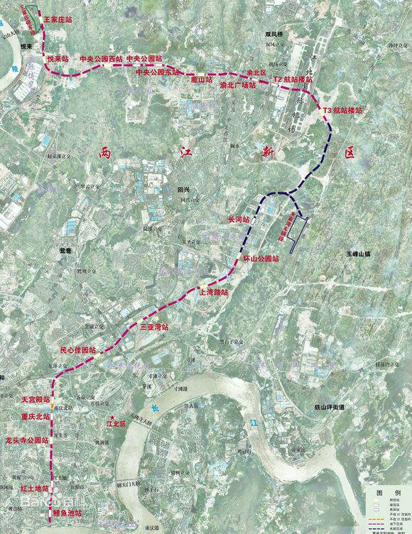 重庆地铁10号线站点分布图(全线) 重庆地铁10号线站
