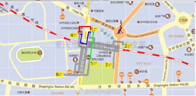 重庆轻轨环线换乘站点图片