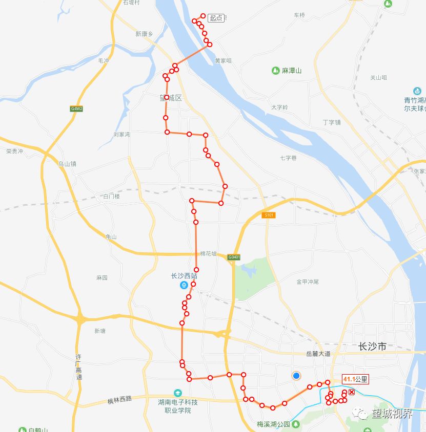 长沙w201公交车路线图图片