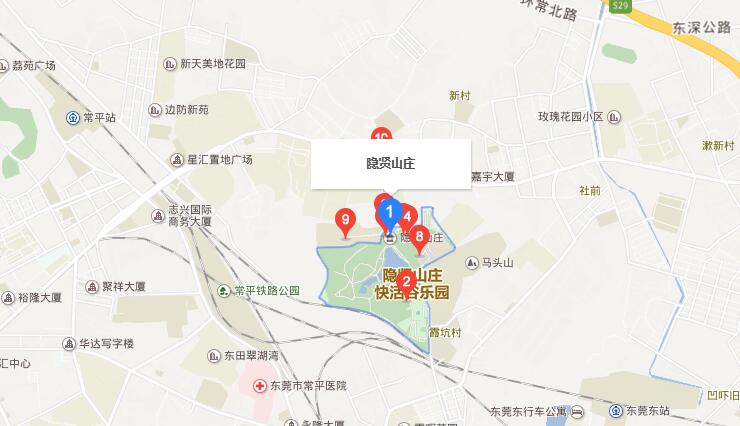 东莞隐贤山庄地图图片