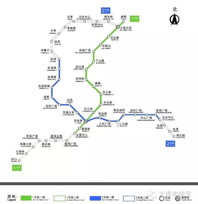 大连2号地铁线路明细图片