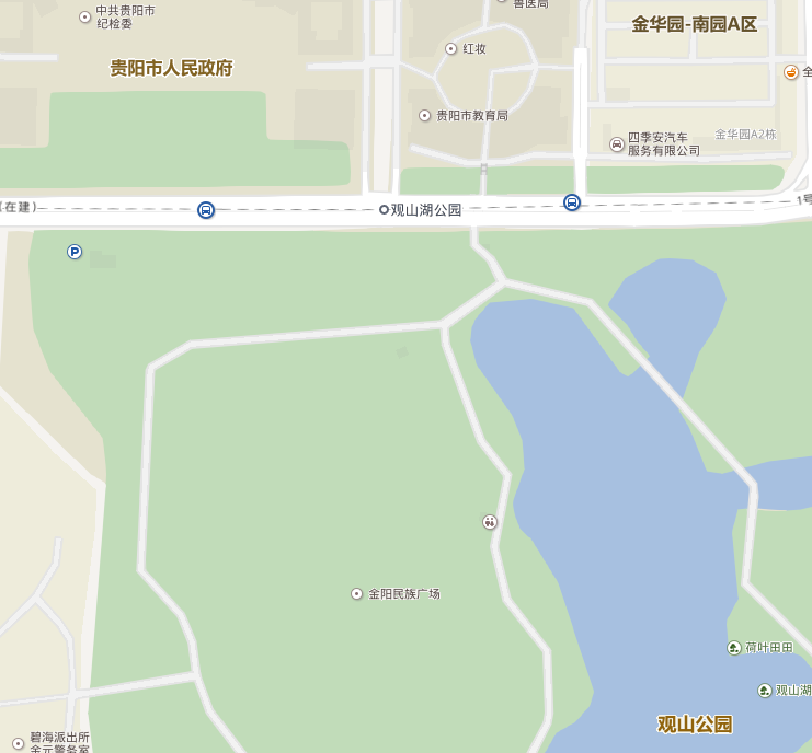 观山湖地铁1号线线路图片