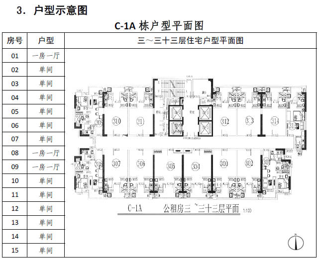 2018广州龙归花园外地人公租房户型图1