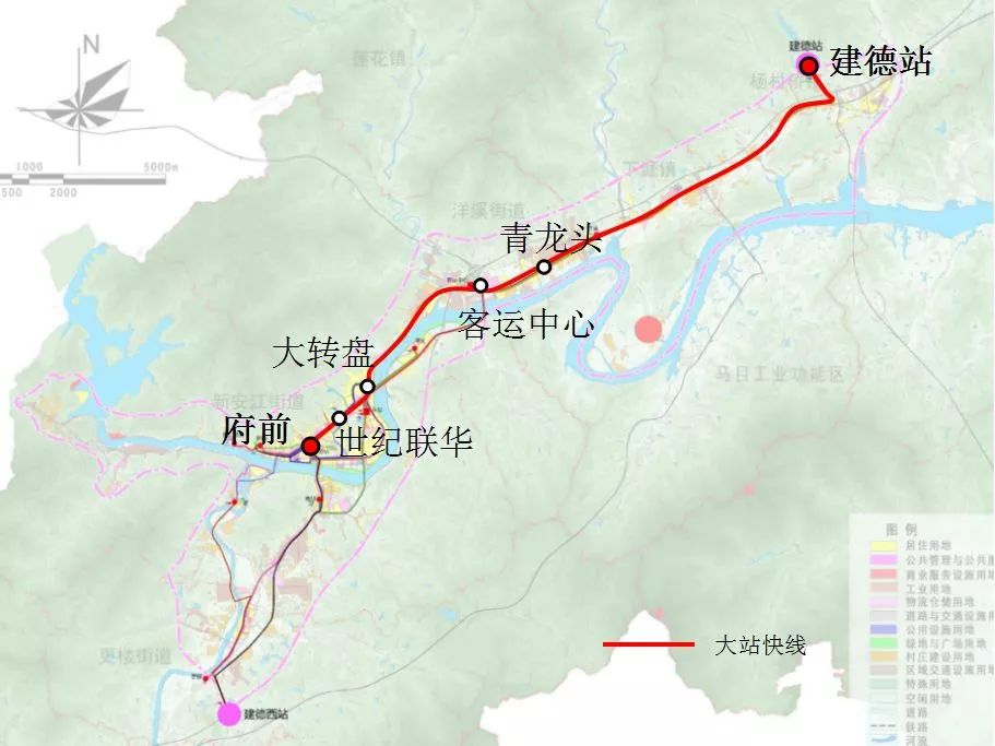 5公里(單程)線路走向:府前路站-府前路-新安東路-320國道-高鐵站01北