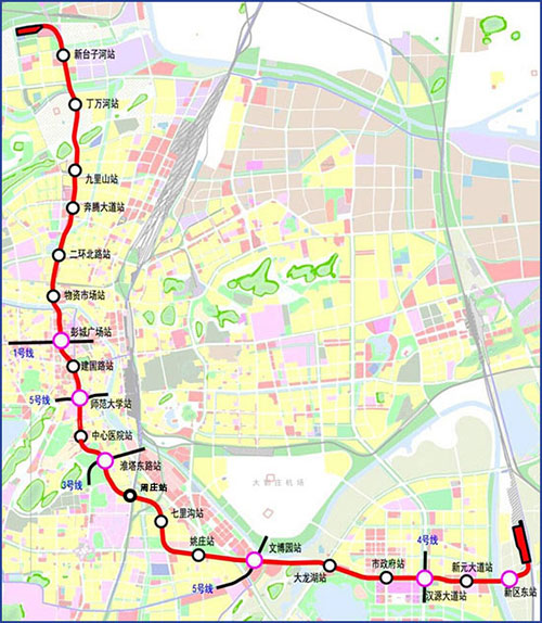 徐州6条地铁线路规划图(最新)