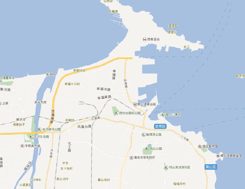 烟台芝罘区小区地图图片