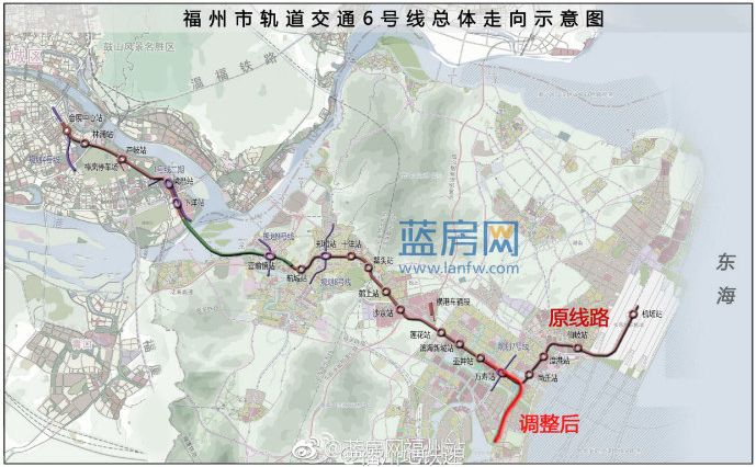 福州六号线地铁线路图图片