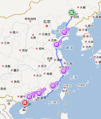 沈海高速全程路线图图片