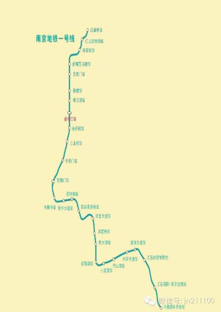 南京1号线地铁线路图图片