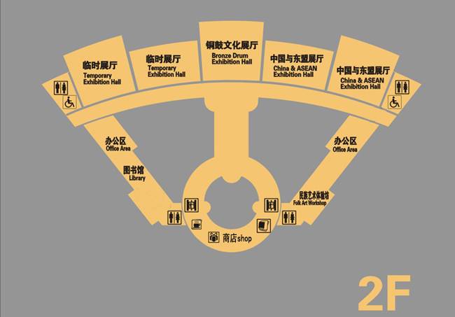 南寧市廣西民族博物館平面導覽圖