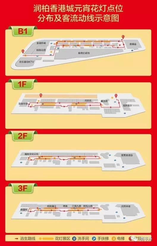 方向賞燈;●由香港城2/5號門進入,往迪士尼廣場(中庭舞臺)方向賞燈