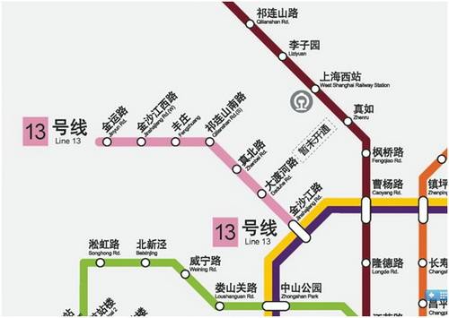 上海地铁13号线 线路图图片