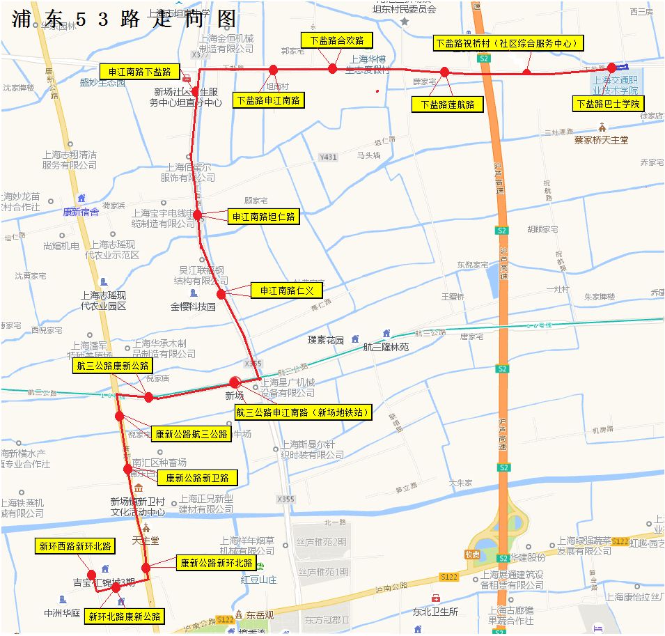 上海惠芦专线线路图图片