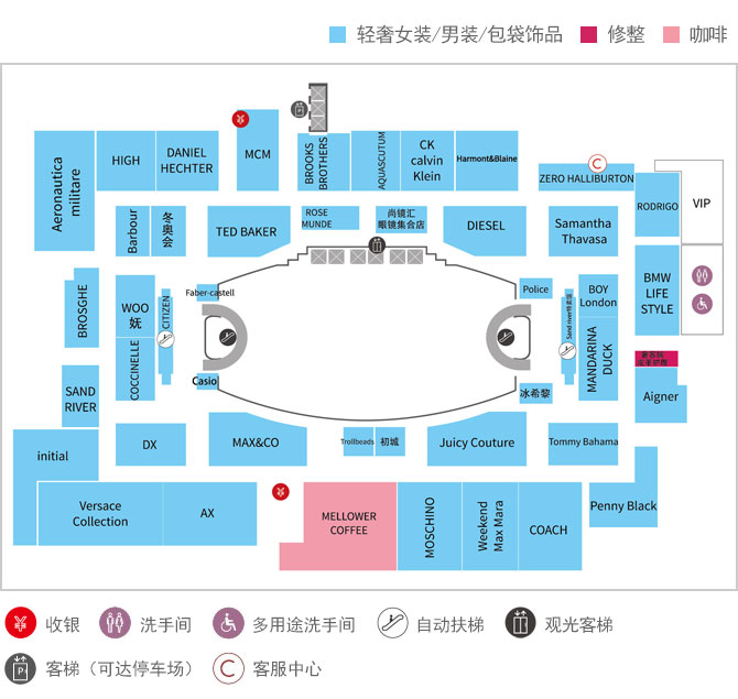 上海新世界大丸百货楼层品牌一览