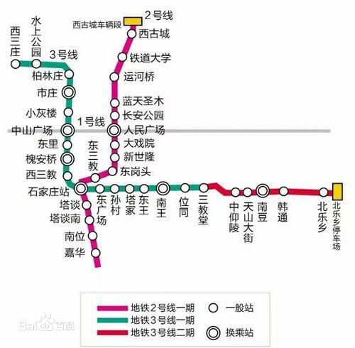 2021石家莊地鐵通車線路圖