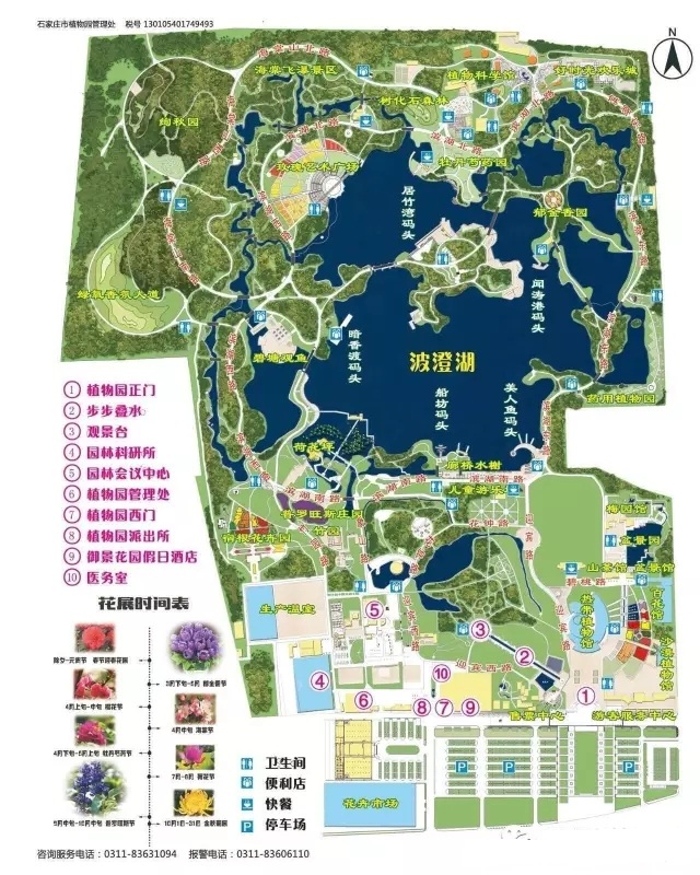 石家庄植物园路线图图片