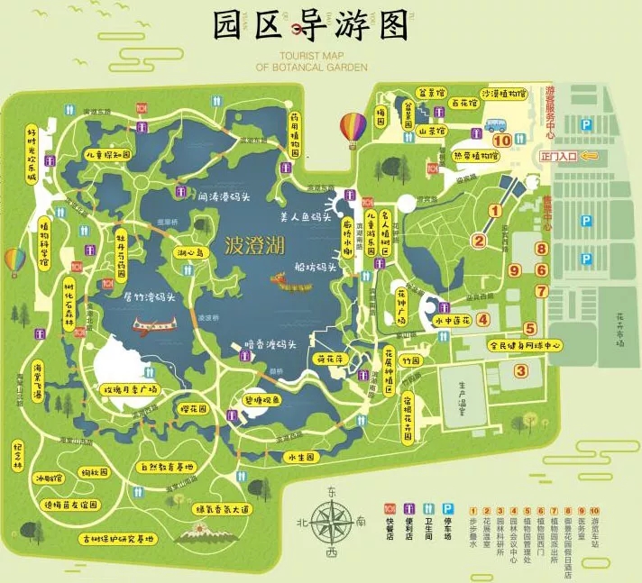 石家庄植物园路线图图片