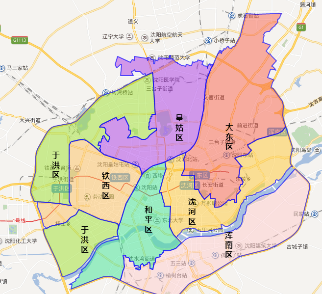 沈阳市行政区划图 2017图片