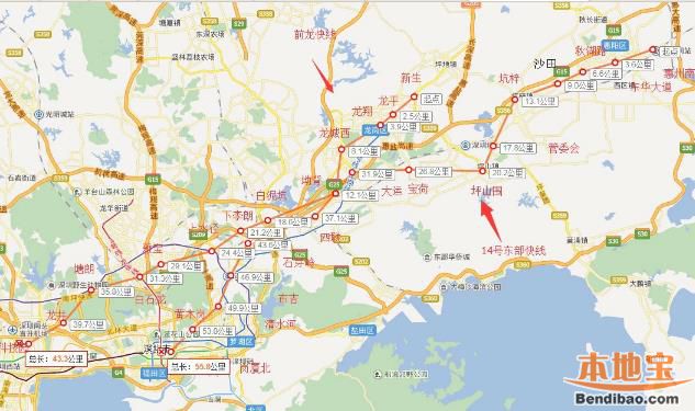 深圳地鐵14號線站點一覽 附9個換乘站