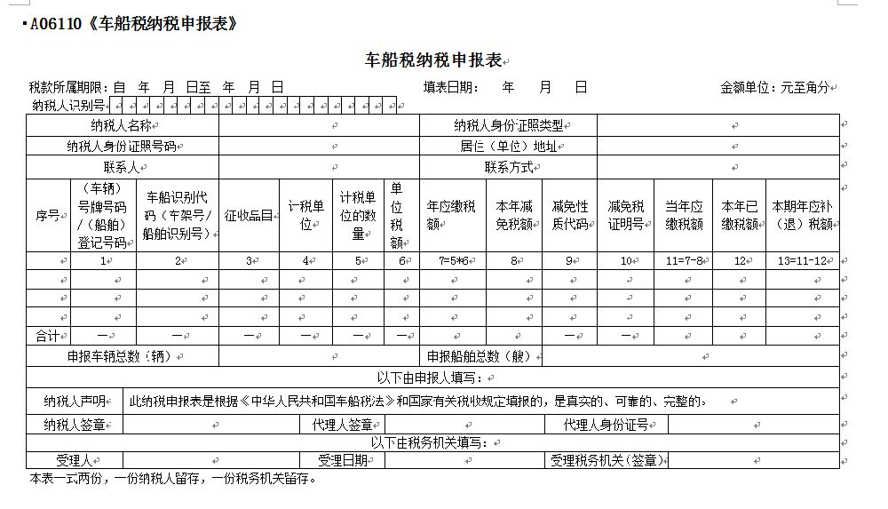 车船税纳税申报表哪里查看