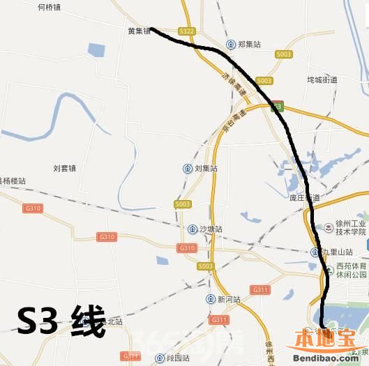 徐州地鐵s3,s4號線規劃線路圖