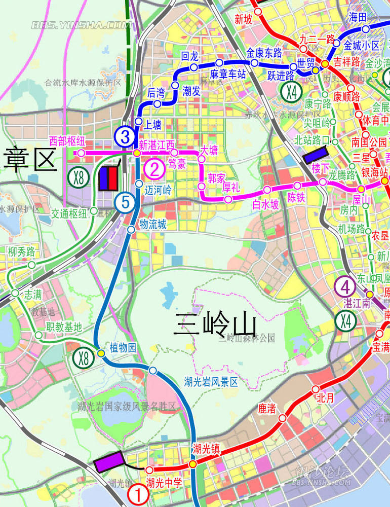 湛江地铁线路图图片