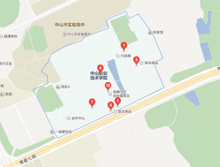 中山市技师学院地图图片