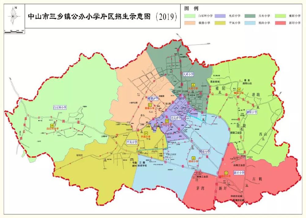 广东中山市三乡镇地图图片