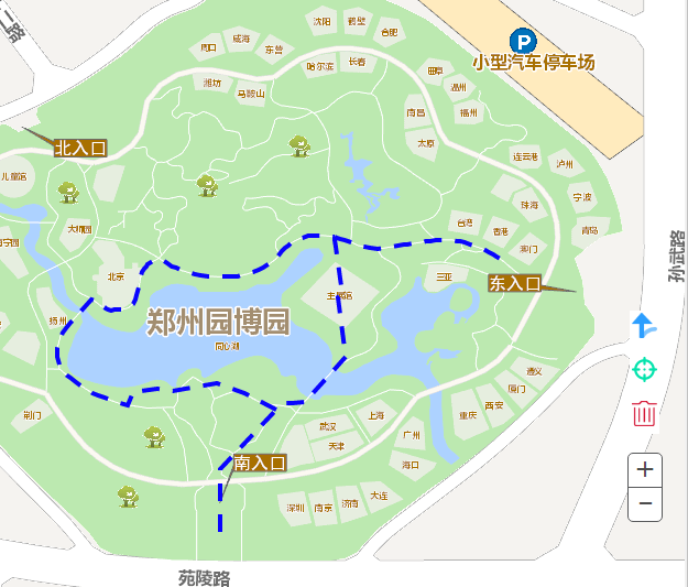 郑州绿博园路线图图片